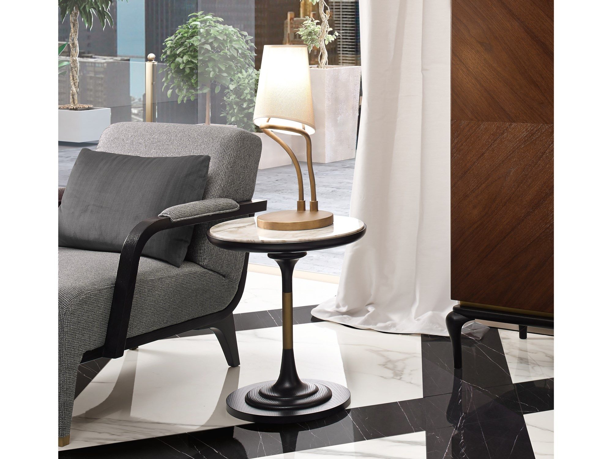 Латунная настольная лампа A.R. Arredamenti Dilan ARCH-00099919 - Вид №1