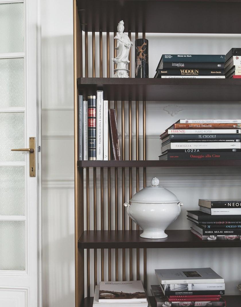 SELVA Открытый двусторонний книжный шкаф из дерева и металла  8088  - Вид №8