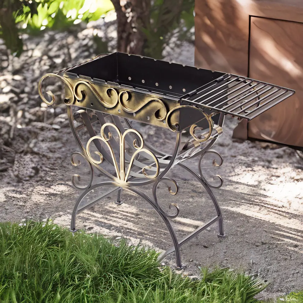 GRATAR Мангал «Павлин» для барбекю и шампуров с кованой подставкой 13535856 STLM-0003278 - Вид №6