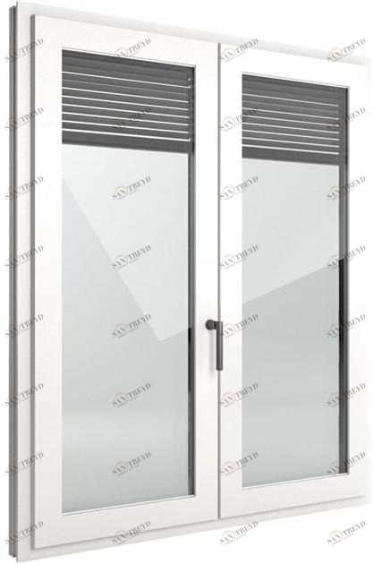 FINSTRAL Безопасное оконное окно из ПВХ со встроенными жалюзи Fin-window sun-id-1397844