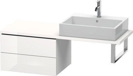 LC582809191 Шкафчик для компактной консоли L-Cube #LC5828 620 x 477 мм Серо-коричневый декор Duravit - Вид №2