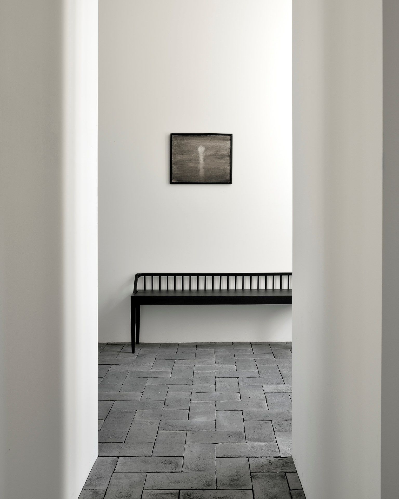 Дубовая скамья со спинкой Ethnicraft шпиндель ARCH-00052428 - Вид №9