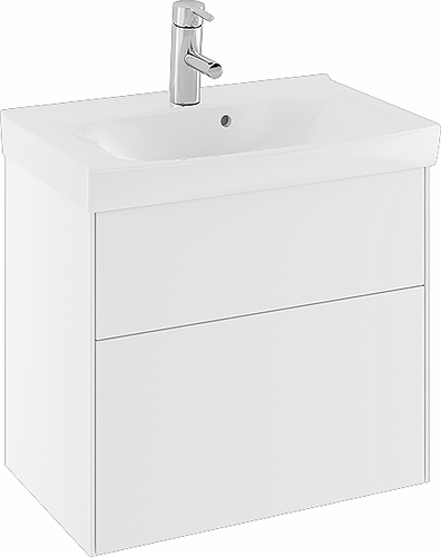 47440 IFO Sense тумба под умывальник с двумя ящиками, W = 900 мм, W1 = 922 мм, белый - Вид №1