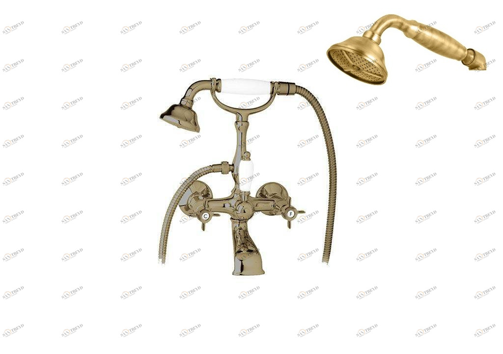 Смеситель для ванны с ручным душем, шлангом 150 см CEZARES LORD-VD-02-M