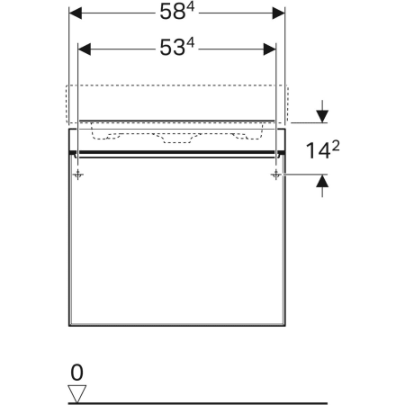 500.556.JI.1 Шкафчик для раковины Geberit Citterio, с одним выдвижным ящиком Geberit  - Вид №19