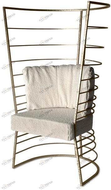 HESSENTIA | Cornelio Cappellini Кресло из ткани с высокой металлической спинкой Faraday Santreyd sun-id-1410919