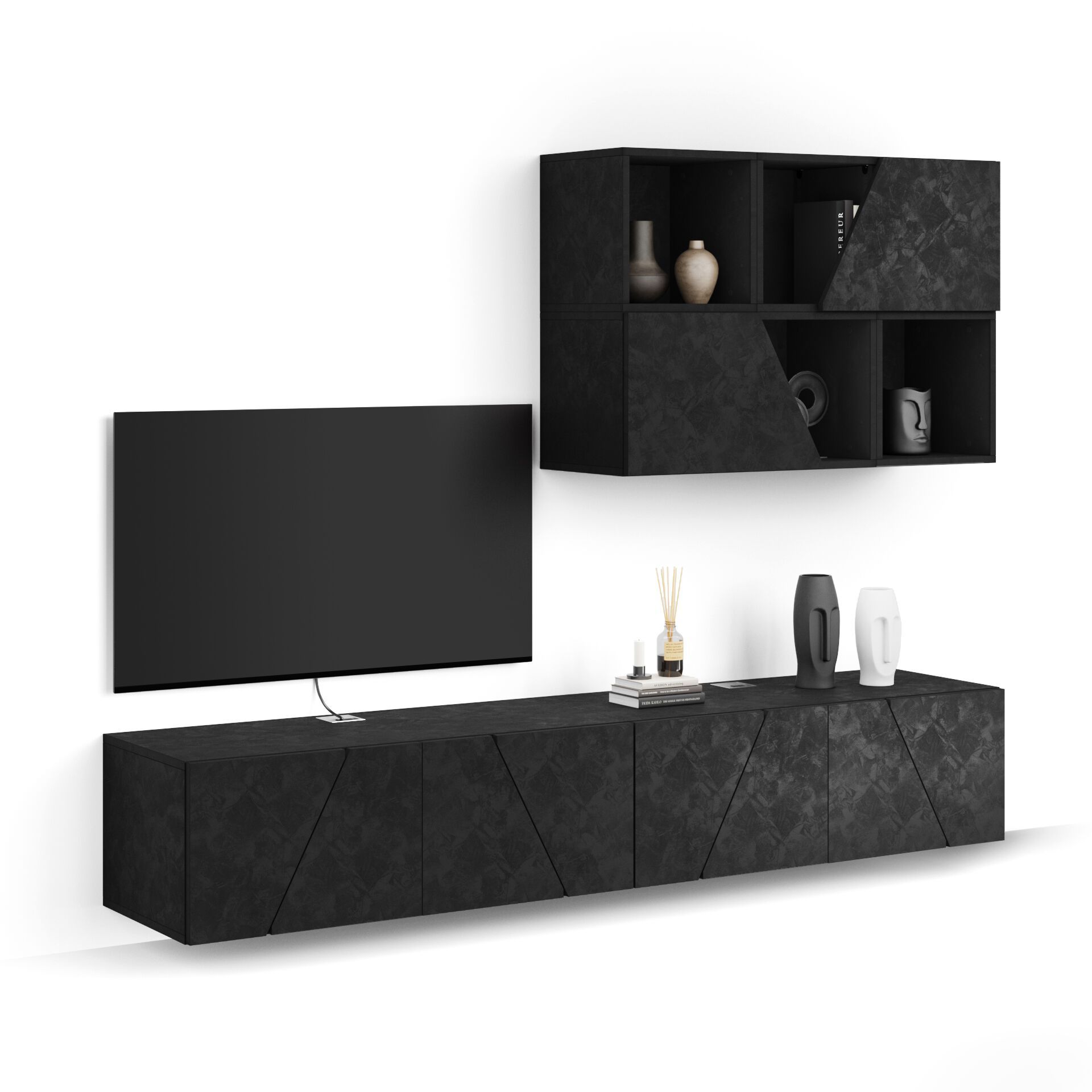 Модульная стена установила оборудованную стену в меламинированном Mobili Fiver EMMA ARCH-00091039 - Вид №91