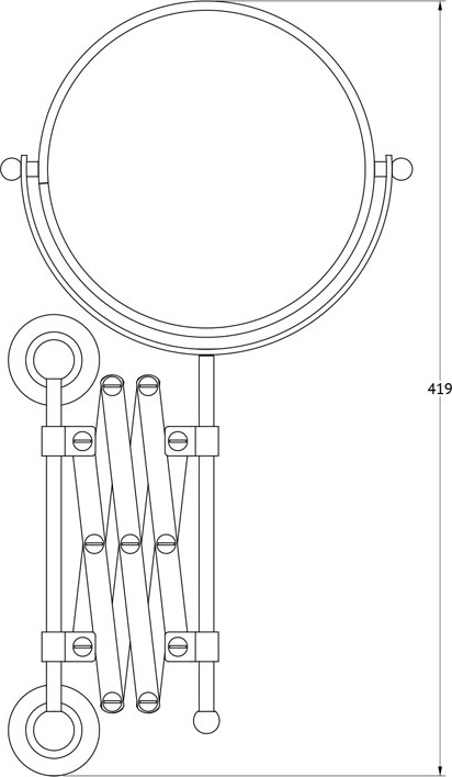 STI 520 Косметическое зеркало двустороннее x2 3SC STILMAR ANTIQUE BRONZE Treesseci 3SC - Вид №1