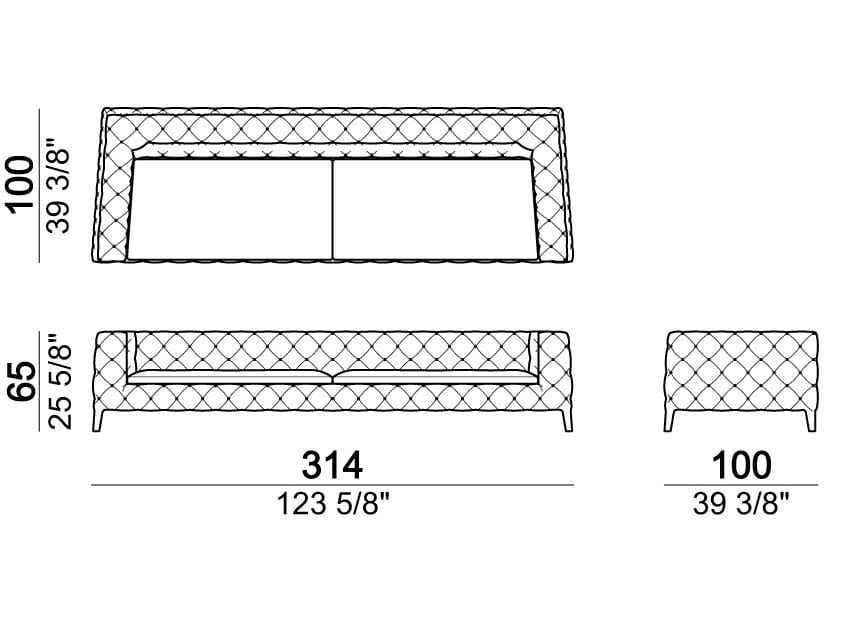 Кожаный диван capitonné Arketipo ARCH-00083049 - Вид №6