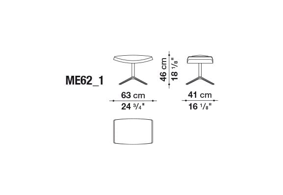 Кожаная мягкая подставка для ног B&B Italia ARCH-00016387 - Вид №3