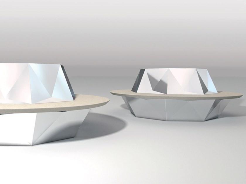 Manufatti Viscio Круглая скамья со встроенной сеялкой со спинкой sun-id-1366423 - Вид №3