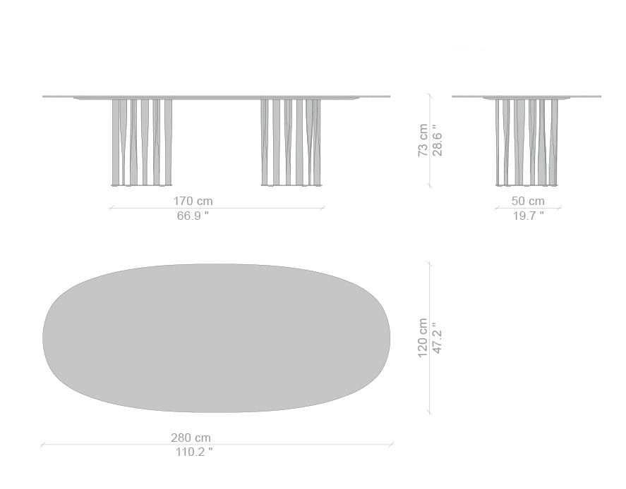 Стол с алюминиевым основанием CASSINA BOBOLI ARCH-00150248 - Вид №9
