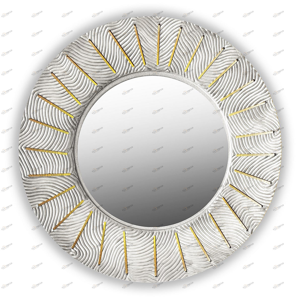 Круглое зеркало настенное серебро SUNSHINE IN SHAPE SUNSHINE 00-3860119 Серебро 