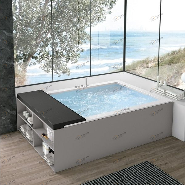 Ванна угловая MINERVA INDOOR 215 см с гидро и аэромассажем 2MNA2D6 Gruppo Geromin