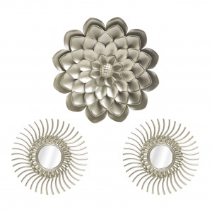 3870290.0022 ДЕКОР НАСТЕННЫЙ-ЗЕРКАЛО, НАБОР 3 ПРЕДМЕТА TO4ROOMS