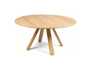 Круглый стол из тикового дерева