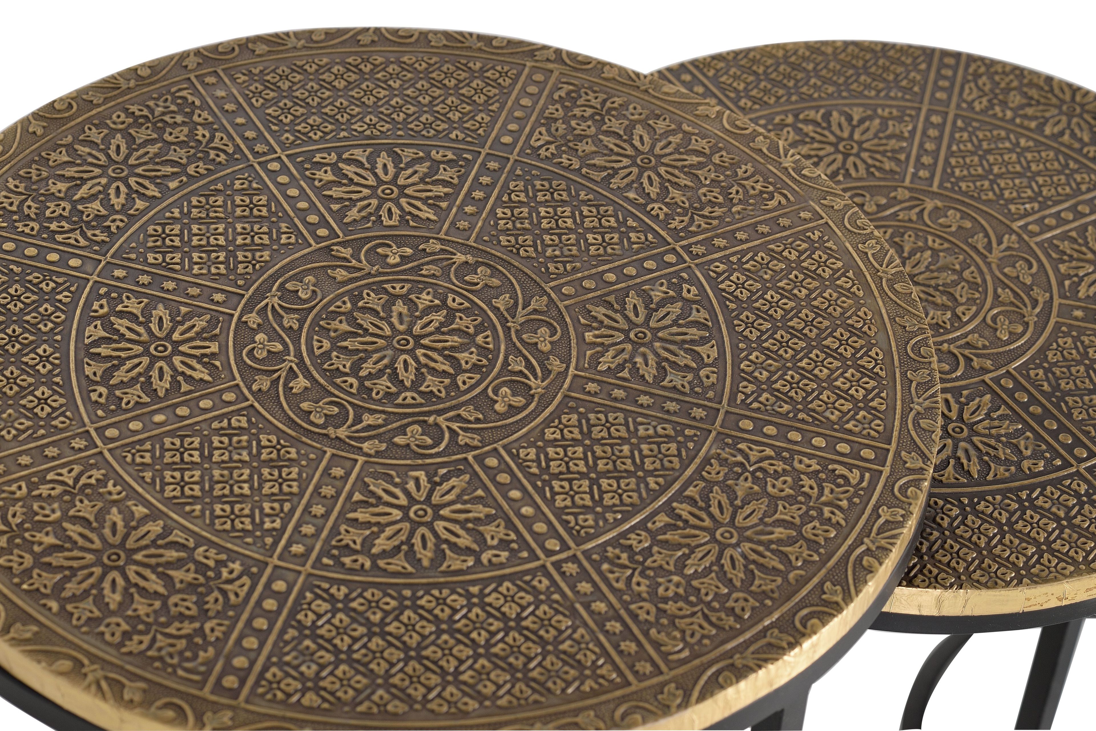 Штабелируемый круглый журнальный столик из бронзы Giner y Colomer 1028 ARCH-00032107 - Вид №1