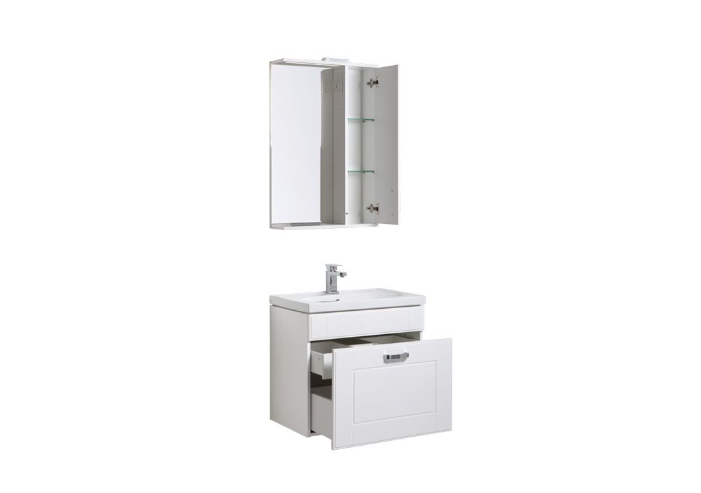 Мебель для ванной Aquanet Рондо 60 белый (1 ящик) 00195703 - Вид №1