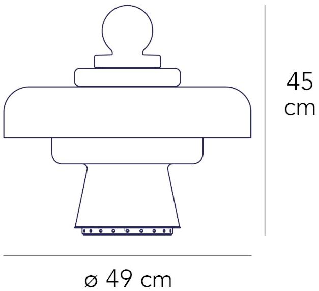 FontanaArte Настольная лампа из дутого стекла Re e regina F443710100biwl - Вид №4