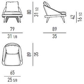 Minotti Кресло на ножках Lawson sun-id-1507780 - Вид №5