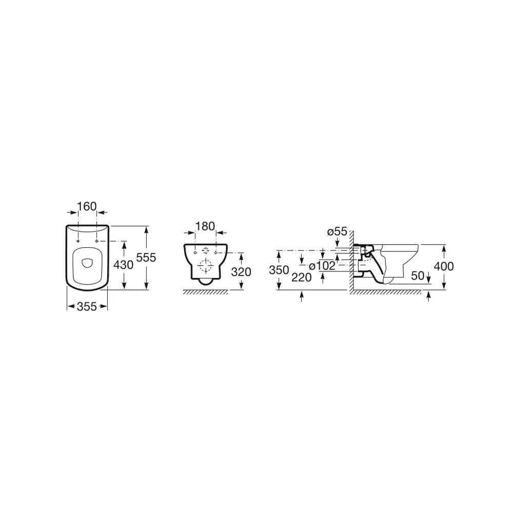Roca Dama Senso — инсталляция с подвесным унитазом и системой экономии воды 82248831 STLM-0023093 - Вид №18
