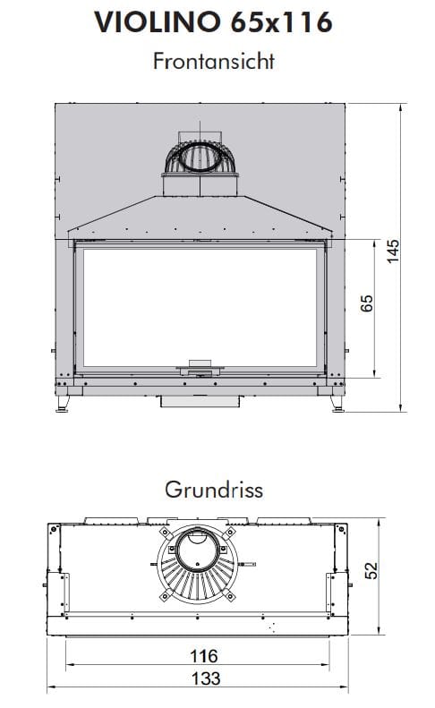 Стальной дровяной камин RÜEGG Скрипка ARCH-00087294 - Вид №2
