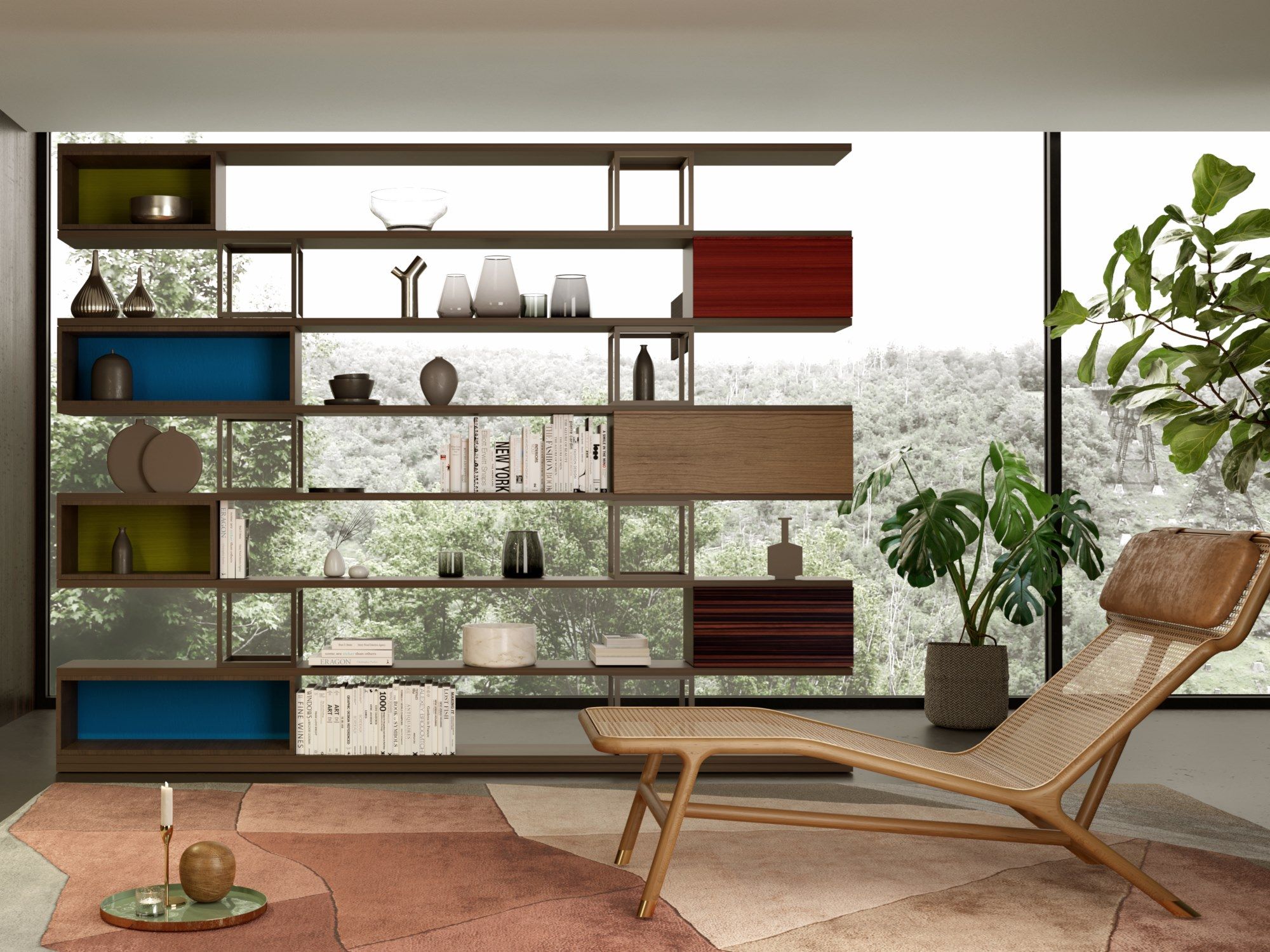 Деревянный книжный шкаф Morelato ARCH-00026804 - Вид №1