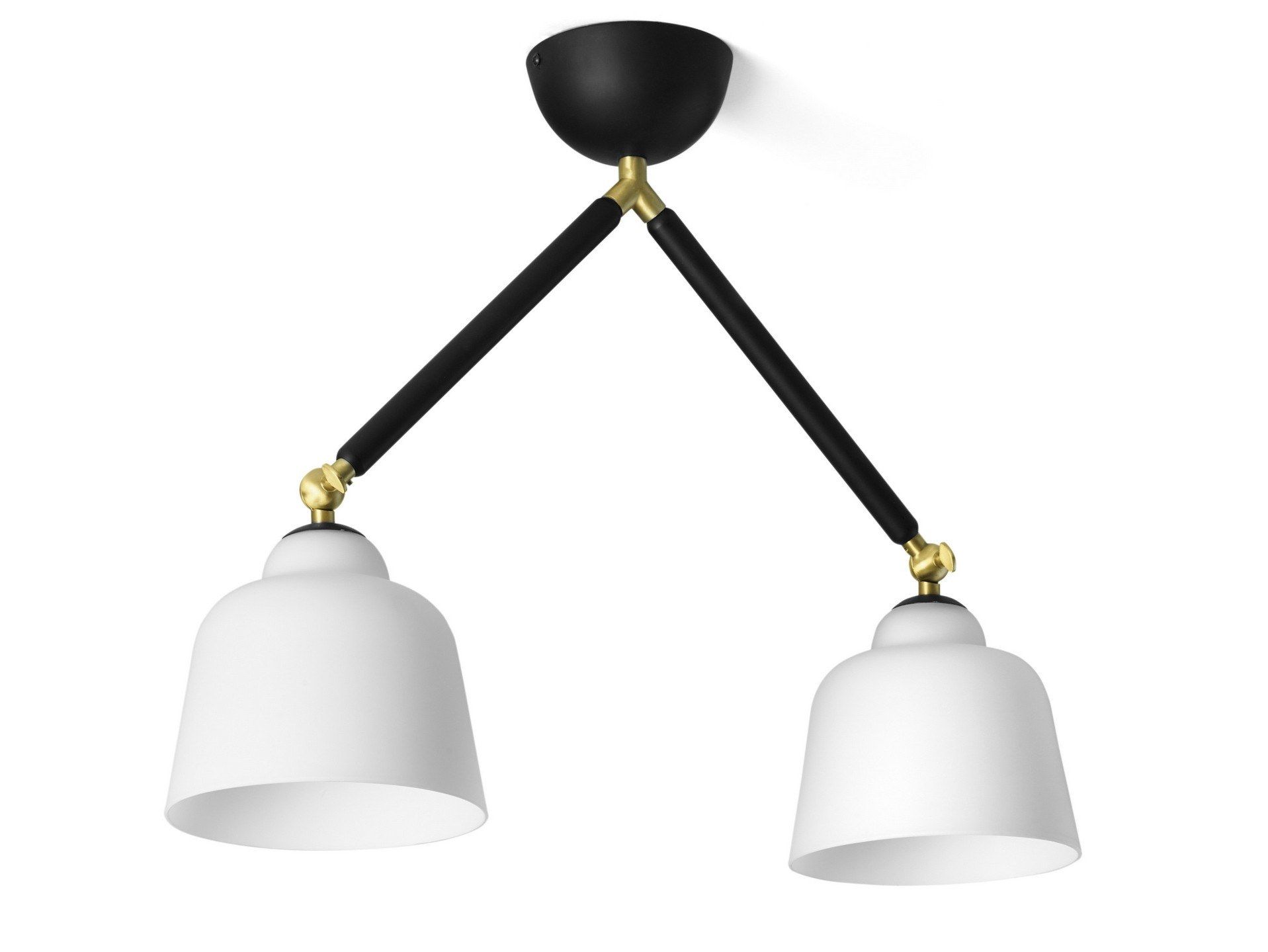 Потолочный светильник из металла и опалового стекла Miloox Neoretro ARCH-00000062