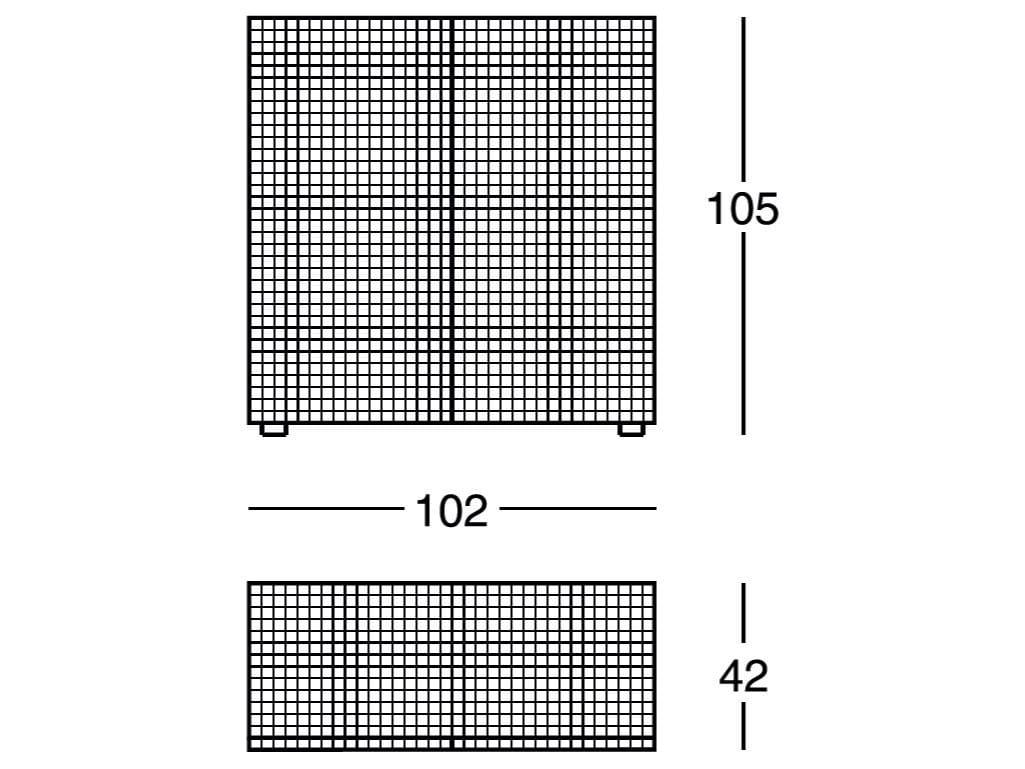 Деревянный шкаф с распашными дверцами Zanotta Quaderna ARCH-00004398