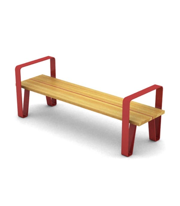 Стальная и деревянная скамья без спинки LAB23 COURT ARCH-00068054 - Вид №16