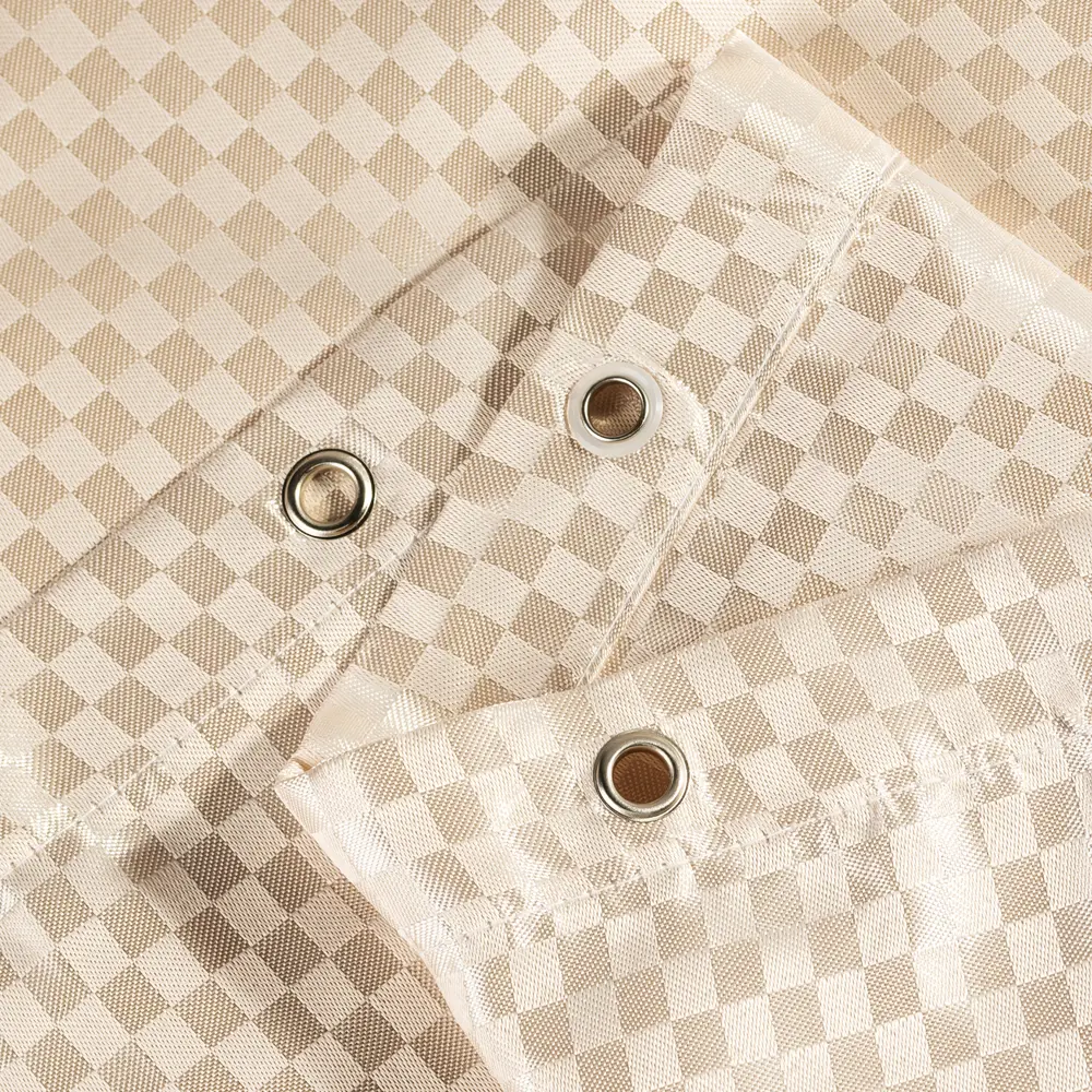 Штора для ванной Checks 180x80 см полиэстер цвет бежевый VERRAN Cheks STLM-2001180 - Вид №2