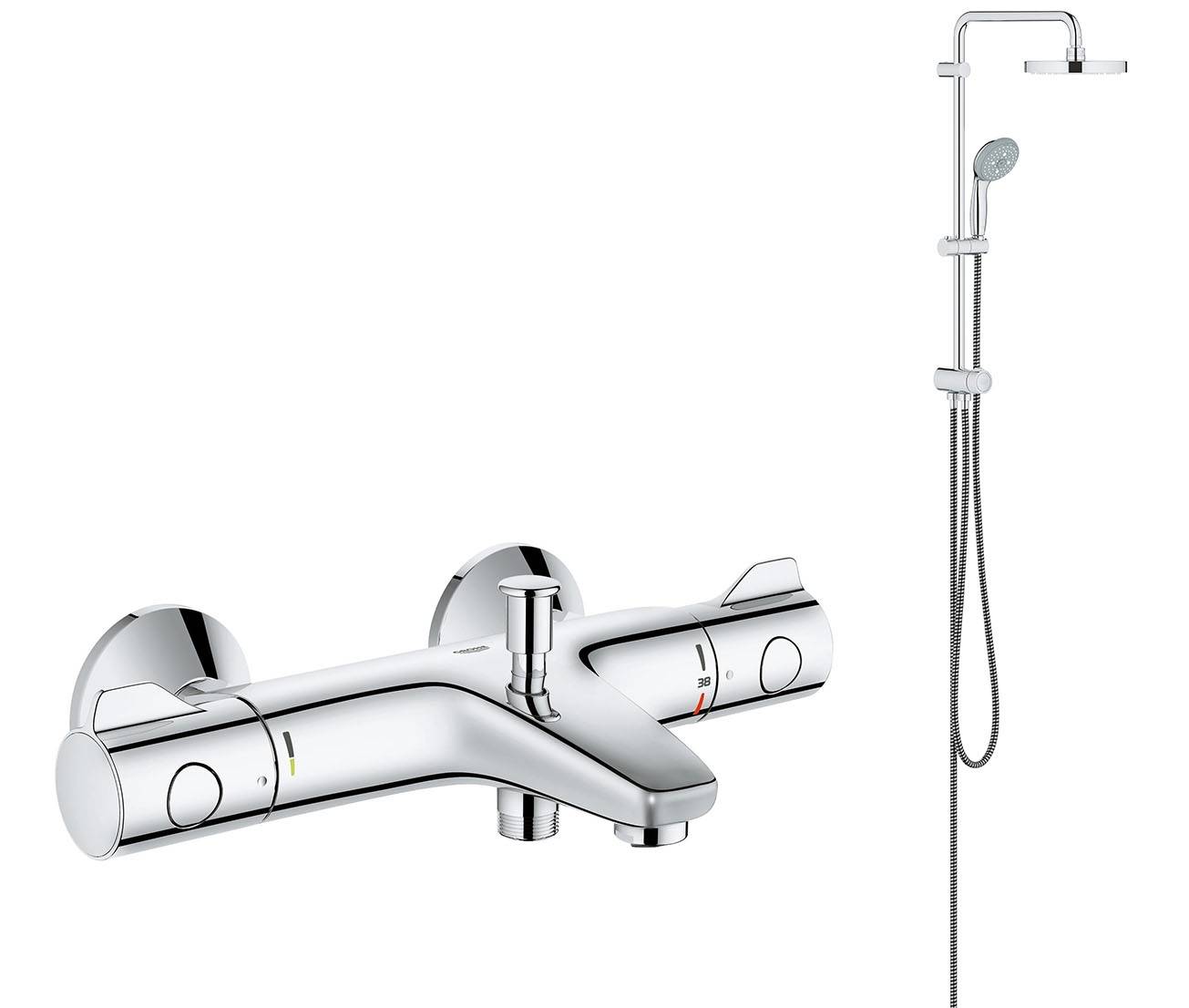 Душевая система для ванны GROHE New Tempesta 200 с термостатом (NB0032)