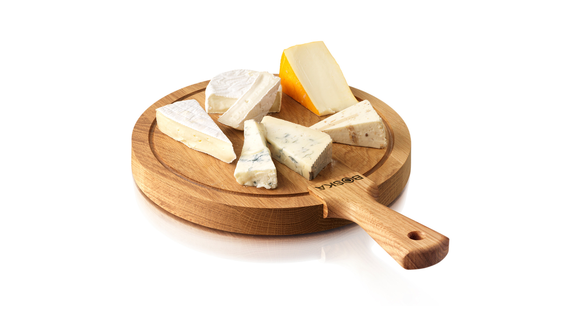 10584872 Boska Доска для сыра круглая Boska "Друзья" 42х30х3см, дуб Дерево  - Вид №1