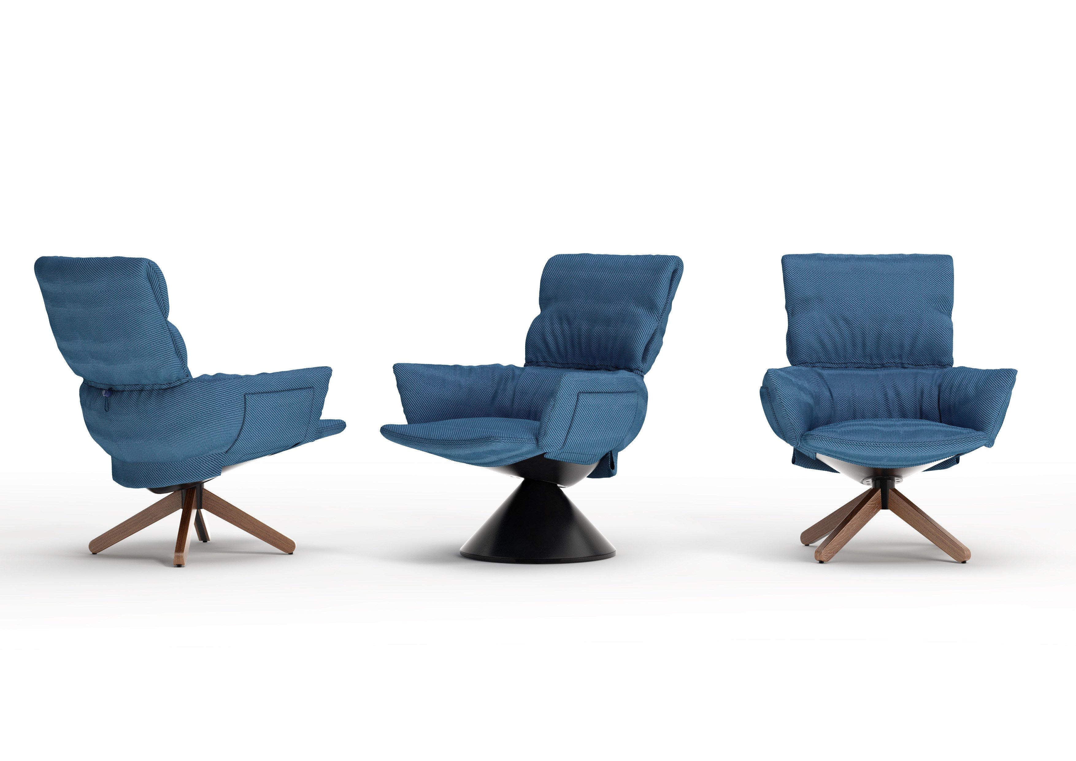 Съемное вращающееся кресло с металлическим коническим основанием CAPPELLINI Lud'o Lounge ARCH-00066375 - Вид №1