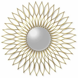 Зеркало-солнце 86 см латунь Helios ART-ZERKALO ДИЗАЙНЕРСКИЕ 00-3884121 Зеркальный;золото