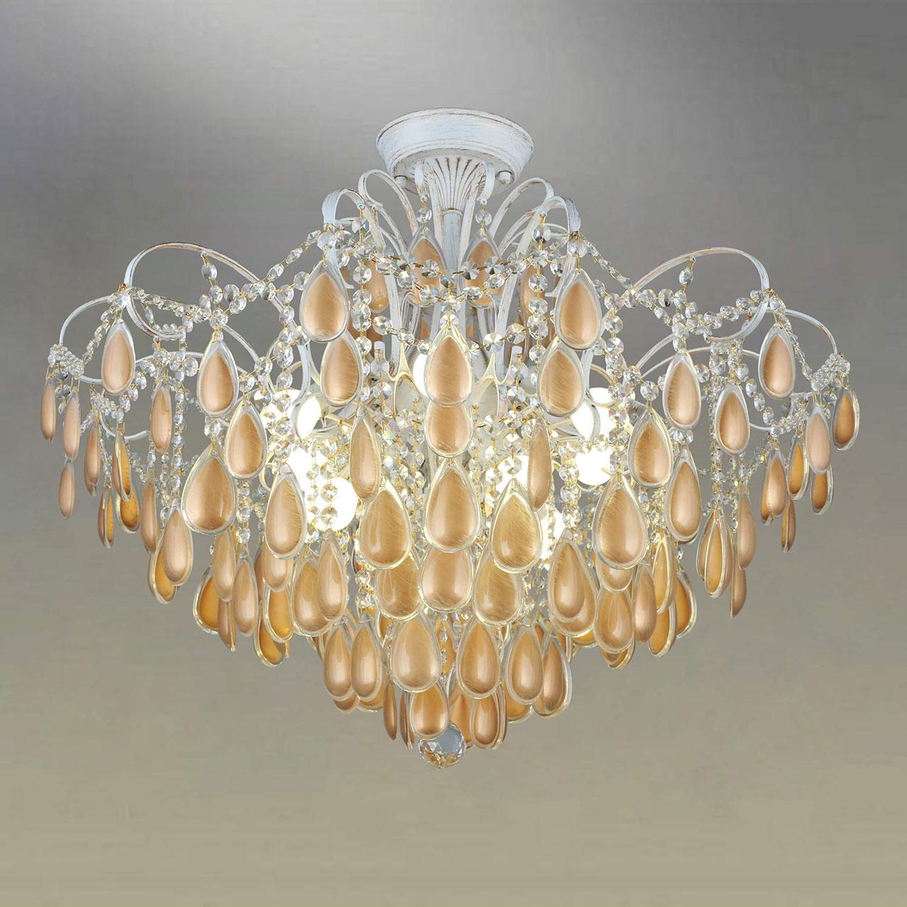 Потолочная люстра Omnilux Agrigento OML-74507-10 OMNILUX ДИЗАЙНЕРСКИЕ 184180 Золотой  - Вид №1