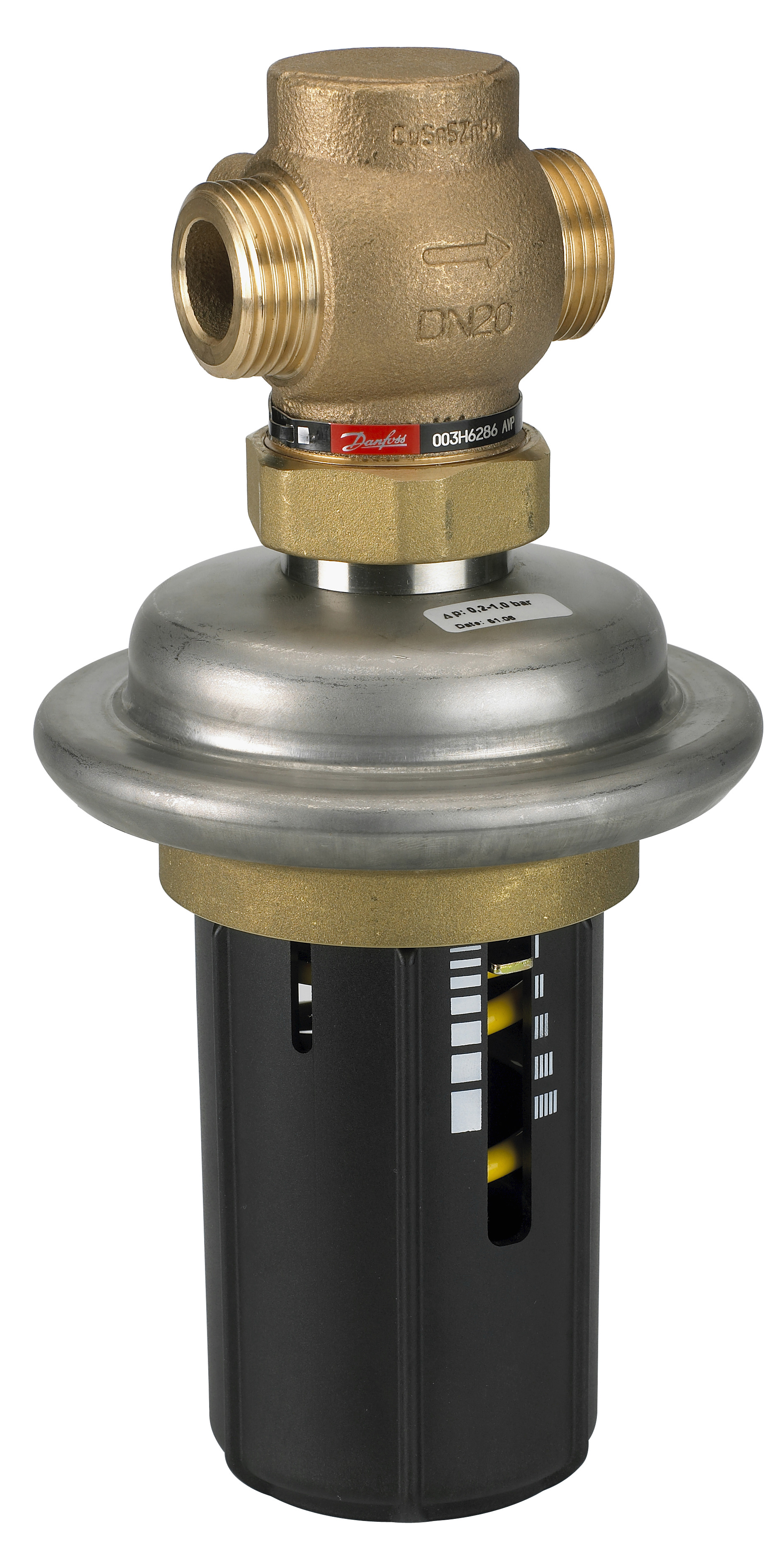 Danfoss Регулятор перепада давлений DPR для монтажа на обратном трубопроводе РПД DPR PN25 15/4/0,2-1,0рез./обр. 003H6124  - Вид №4