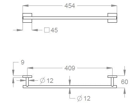 Держатель для полотенец из нержавеющей стали Fir Italia аксессуары для ванной комнаты сталь ARCH-00057387 - Вид №1