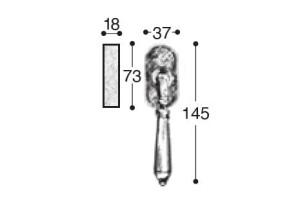 Бронзовая оконная ручка на розетке