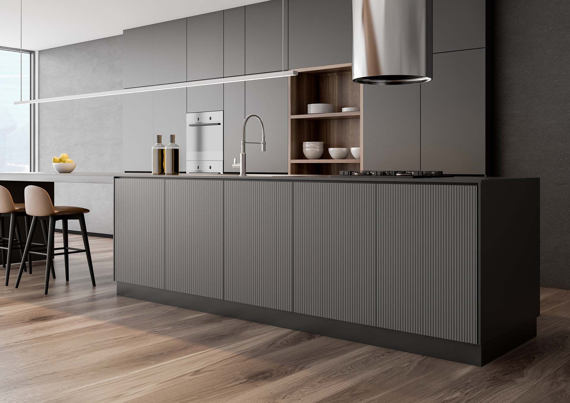 Матовое стекло с линейной текстурой Madras® Madras® linear Texturized ARCH-00036059 - Вид №5