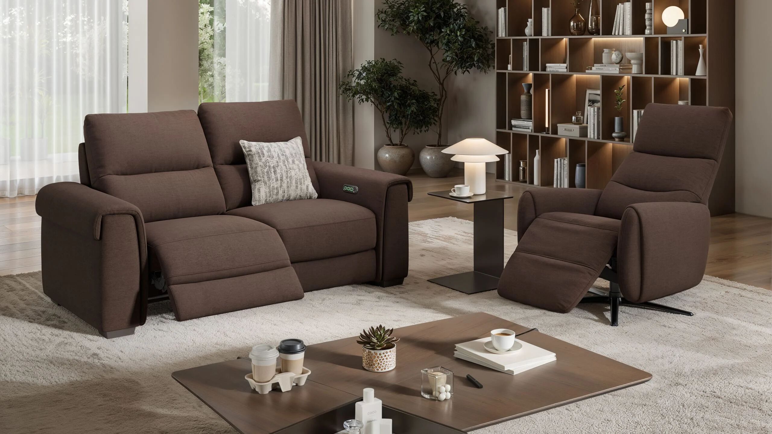 Тканевое кресло с подставкой для ног Sofanella Римини ARCH-00115168 - Вид №3