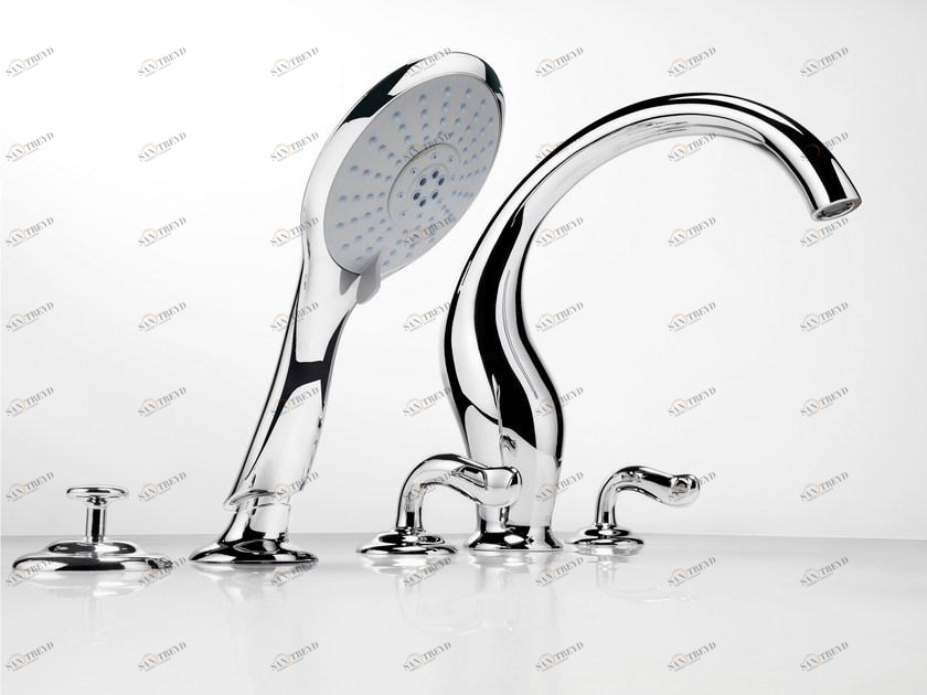 JUSTIME Комплект для ванны из хромированной латуни с ручным душем Ether 6781-m2-80cp