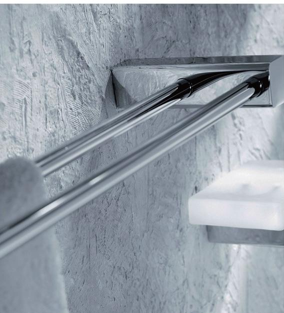 JUSTIME Вешалка для полотенец из хромированной латуни Mark 6909-14-80cp - Вид №1