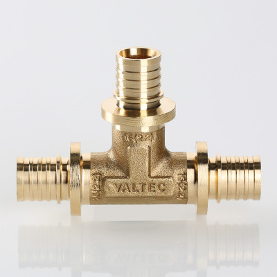 VTm.431.BG.161616 Фитинг аксиальный универсальный – тройник надвижной Valtec 16 (2,2) мм х 16 (2,2) мм х 16 (2,2) мм  - Вид №8
