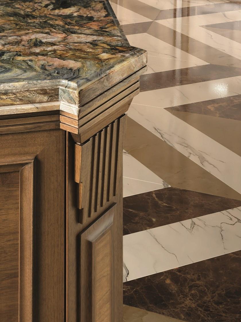 Martini Interiors Кухня из орехового дерева на заказ с островом с ручками sun-id-1448613 - Вид №5