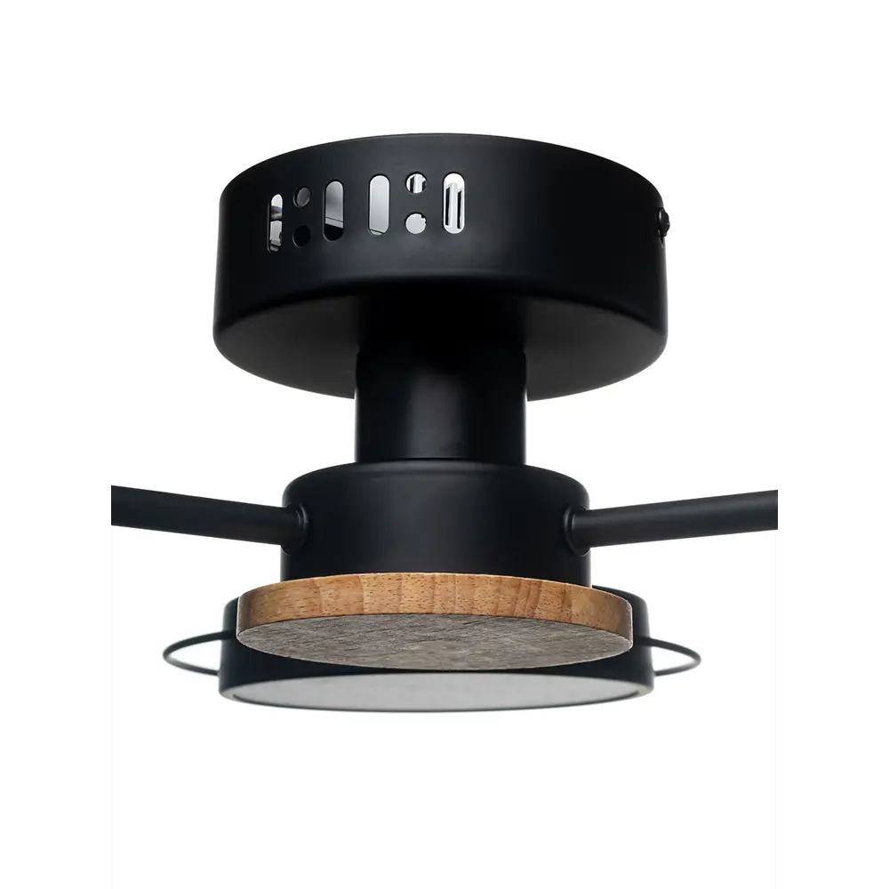 Люстра потолочная светодиодная Lamplandia Bergen Black L1479 с пультом управления, 15 м²,регулируемый белый свет, цвет черный 89728003 STLM-2112559  - Вид №4