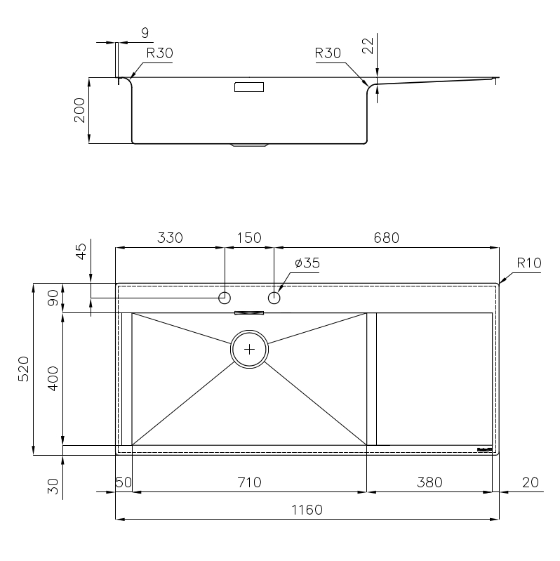 141600x Мойка New Wave 1416 00x Fosterspa  - Вид №1