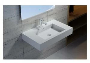 K75 Подвесная раковина настенная прямоугольная Aquanet  белая