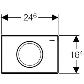 115.120.46.1 смывная клавиша DELTA11 пласт (хром мат) Santreyd  - Вид №1