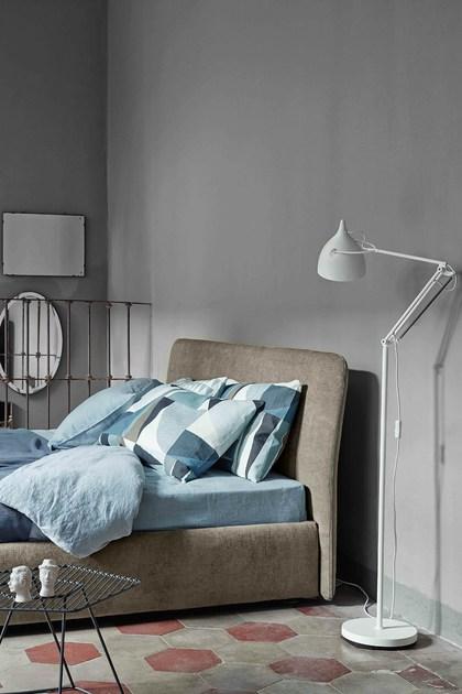 Bonaldo Двуспальная кровать со съемным чехлом из ткани с мягким изголовьем sun-id-1433574 - Вид №1